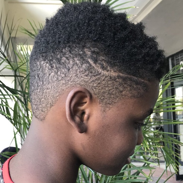 Client with fresh haircut